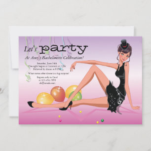 Invitación a Despedida de Soltera de Party Time Gi