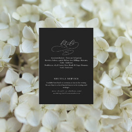 Invitación a detalle de Boda elegante en B/W