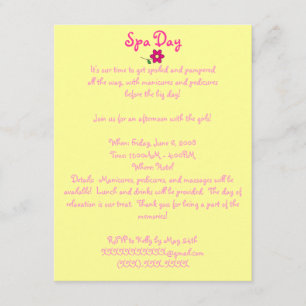 Invitación a día de spa