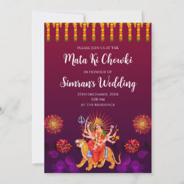 Invitación a Digital Mata ki Chowki y Maa Sherawal