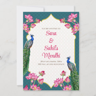 Invitación a Digital Mehndi y invitación a Digital