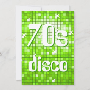 Invitación a disco de Disco Tiles Green 70