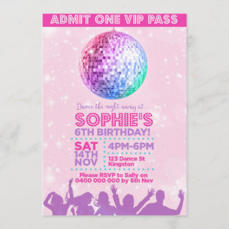 Invitación a disco imprimible invitación personali