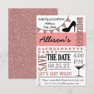 Invitación a diseño de fiesta de soltera