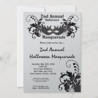Invitación a disfraz de Halloween de bailes negros