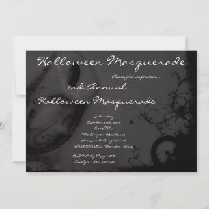Invitación a disfraz de Halloween de bailes negros