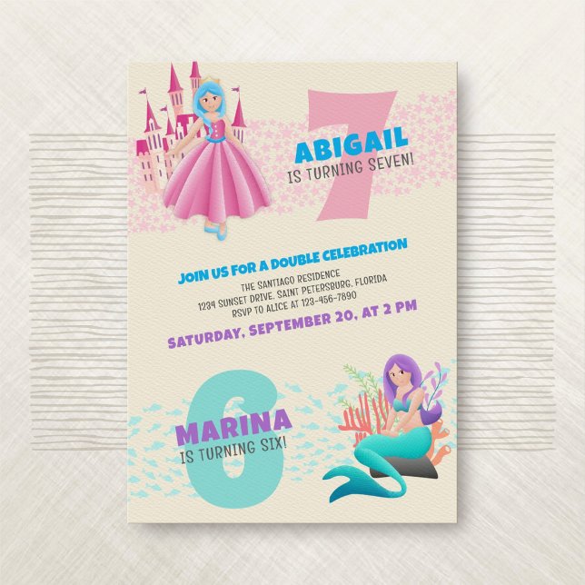 Invitación a doble cumpleaños de la Sirena de la P (Subido por el creador)