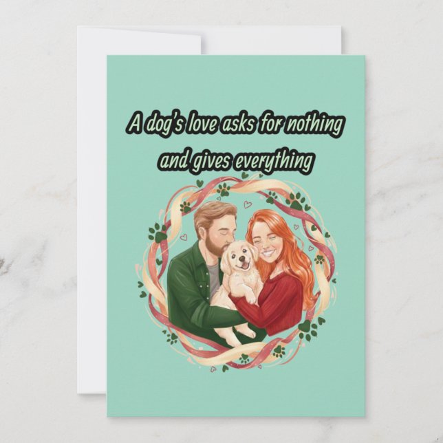 Invitación A dog's love asks for nothing and gives everything (Anverso)