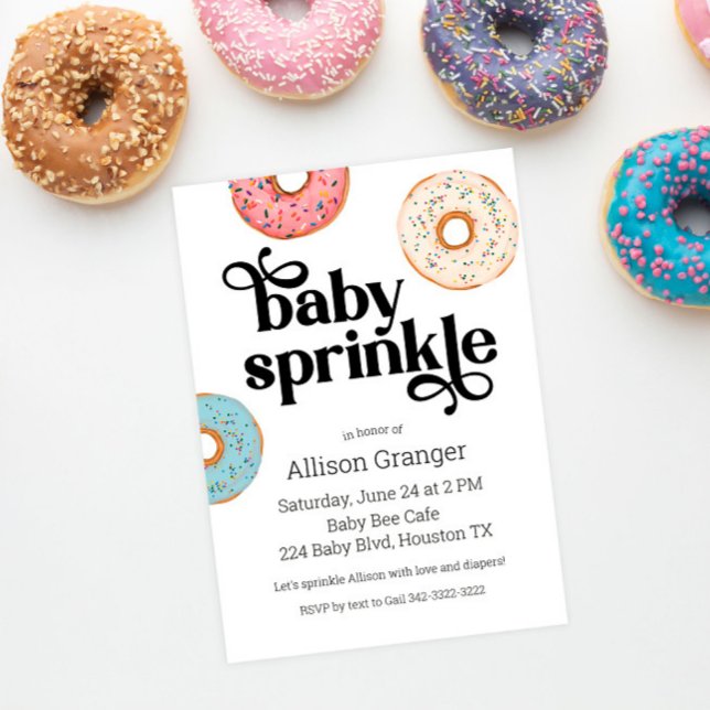 Invitación a donut Baby Sprinkle (Subido por el creador)