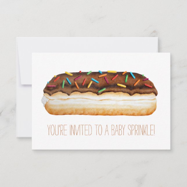 Invitación a donut Baby Sprinkle (Anverso)