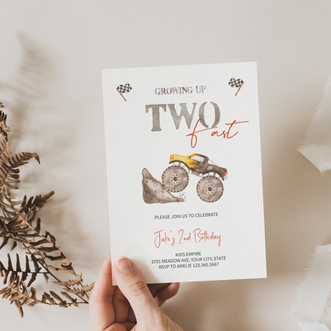 Invitación a dos camiones de monstruo amarillo ráp (Subido por el creador)