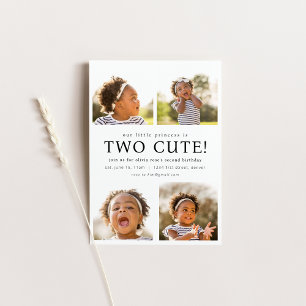 Invitación a dos cumpleaños con fotos