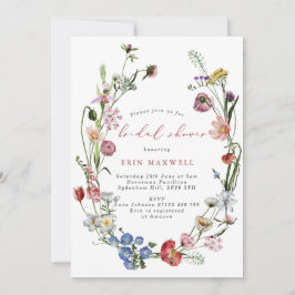 Invitación a ducha con flores de coraje floral hol