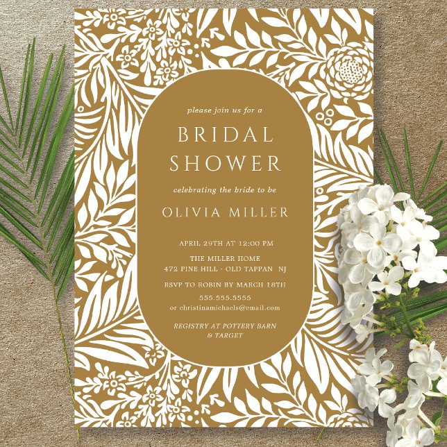 Invitación a ducha con flores de hoja de mostaza (Subido por el creador)