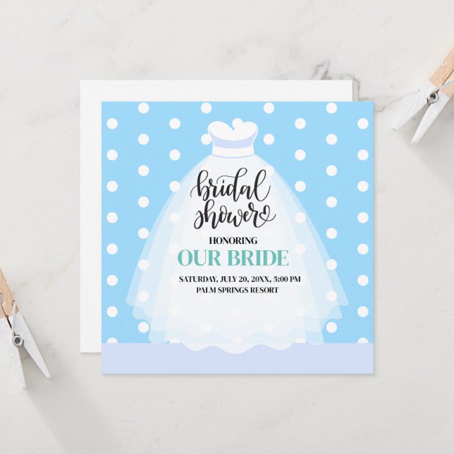 Invitación a ducha con ropa de boda (Anverso/Reverso In Situ)