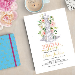 Invitación a ducha con ropa de boda