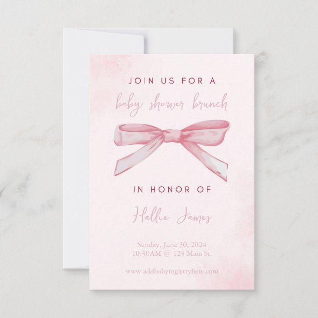 invitación a ducha de bebé arco (Anverso)