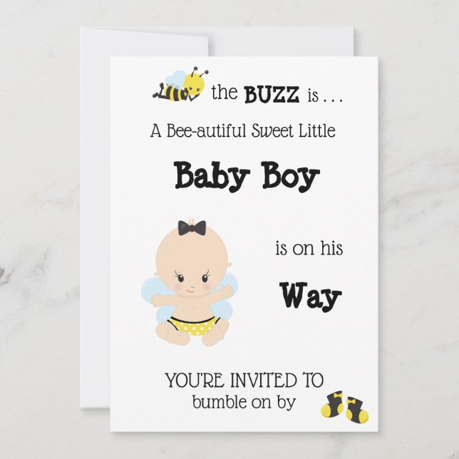 *~* Invitación a ducha de bebé bebe lindo bebé (Anverso)