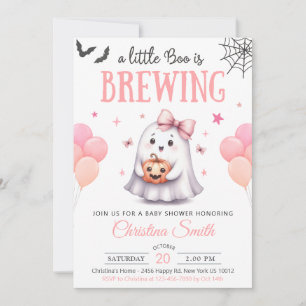 Invitación a ducha de bebé de un pequeño Boo Hallo