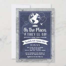 Invitación a ducha de bodas de avión