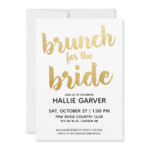 Invitación a ducha de bodas de Brunch