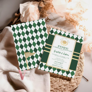 Invitación a ducha de BRIDAL de golf verde PAR-TEE