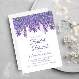 Invitación a ducha de Brunch de novia con glicinia