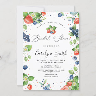Invitación a ducha de cerezo de fresa Berry Bridal