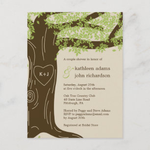 Invitación a ducha de coser de roble