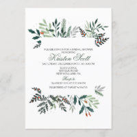 Invitación a ducha de la Wreath Bridal Water Water