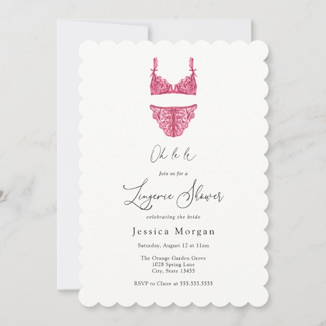 Invitación a ducha de lencería (Anverso)