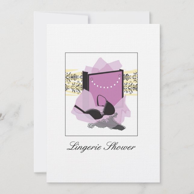 Invitación a ducha de lencería (Anverso)