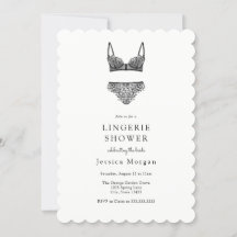 Invitación a ducha de lencería negra