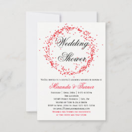 Invitación a ducha de matrimonio de la pareja roja