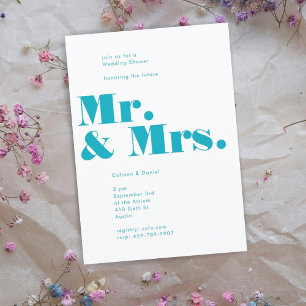 Invitación a ducha de Mr. y Mrs. Wedding