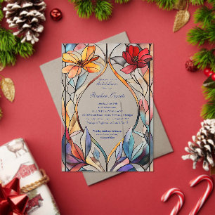 Invitación a ducha de novia acrílica de vidrio tem