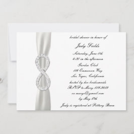 Invitación a ducha de novia Boda blanco infinito