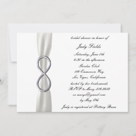 Invitación a ducha de novia Boda blanco infinito