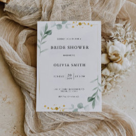Invitación a ducha de novia Boda de verde