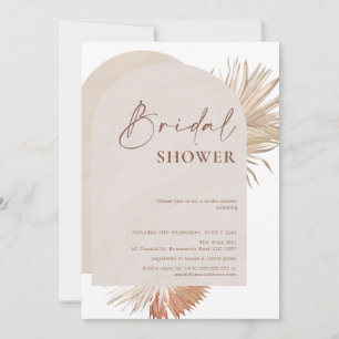 Invitación a ducha de novia con arco doble de flor