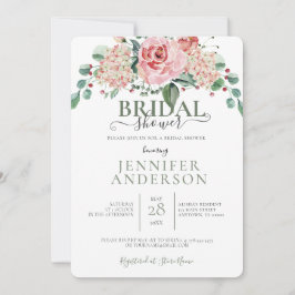 Invitación a ducha de novia con bullicio de color