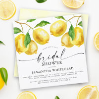 Invitación a ducha de novia con color de agua limó