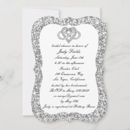 Invitación a ducha de novia con corazón infinito P