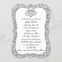 Invitación a ducha de novia con corazón infinito P