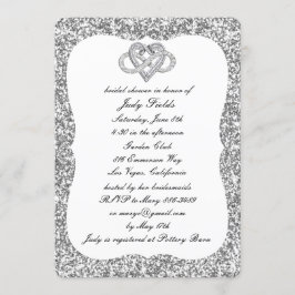 Invitación a ducha de novia con corazón infinito P