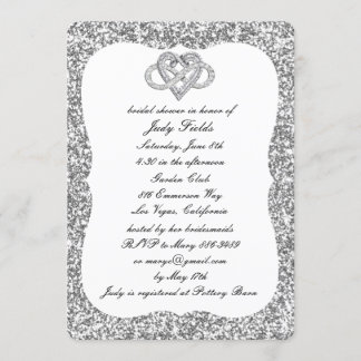 Invitación a ducha de novia con corazón infinito P