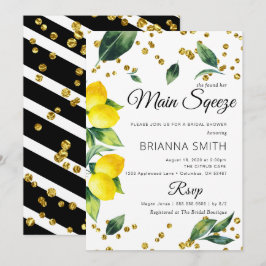 Invitación a ducha de novia con elegancia de limón