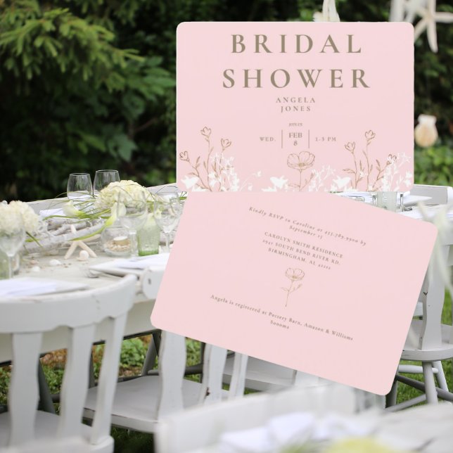 Invitación a ducha de novia con flores blancas y d (Subido por el creador)