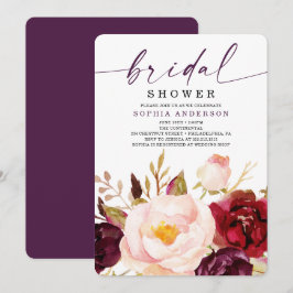 Invitación a ducha de novia con flores de Boho Bur