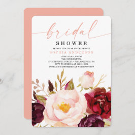 Invitación a ducha de novia con flores de Boho Bur